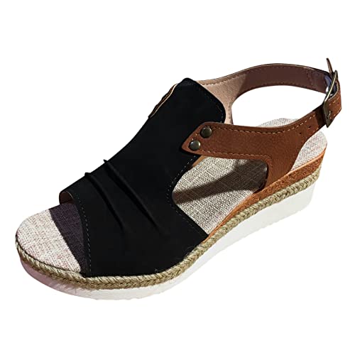 Sandales femme compensées confortables blanches et nu-pieds slingback ouverts pour l'été