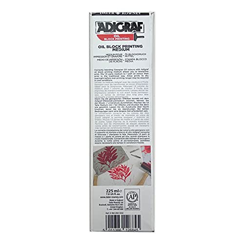 Daler-Rowney Adigraf Block Printing Medium, Plastic Pot, 7.61oz - 225 ml, Oil Block Printing Medium
