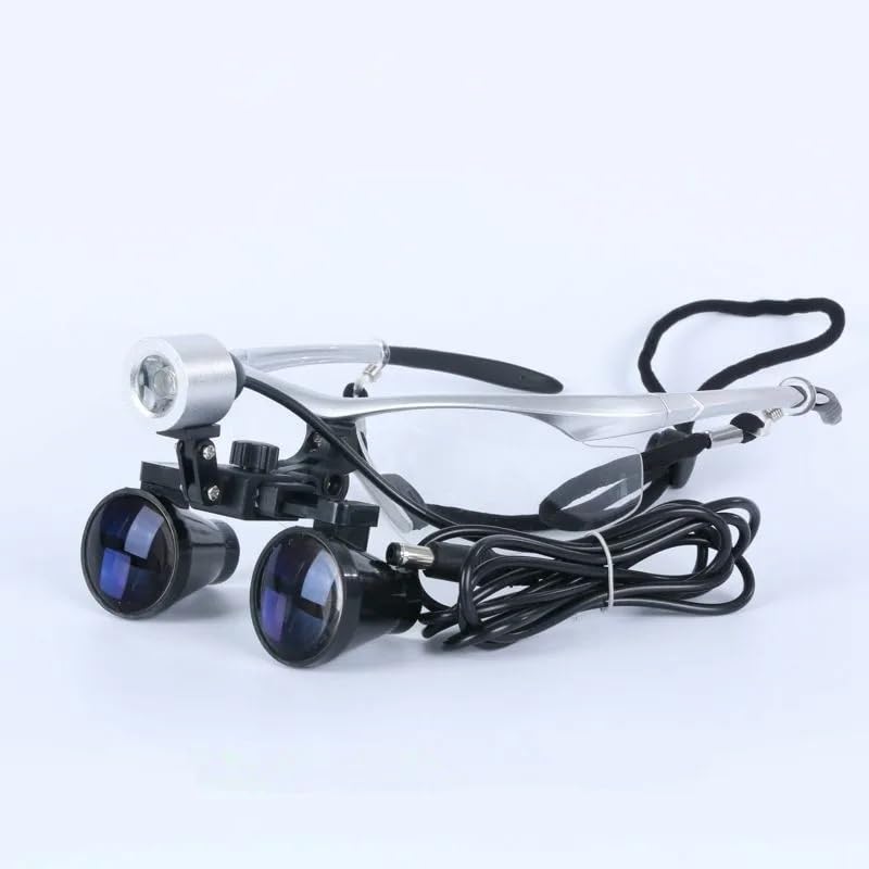 3W LED Medical Headlight Headlamp+2.5/3.5X Binocular Magnifier Loupes Surgery Dental Magnifying Glasses (2.5X)