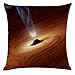 Produktbild Sothat Schwarze LCher Kissen Bezug Astronomie Geschenke Sofa Mysteris Universum Stil Kissen Set 2#