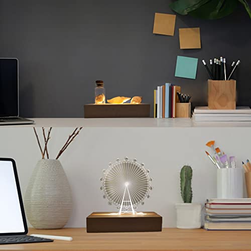 Exhibidor de luces LED rectangulares de madera, base iluminada para figuras de resina 8