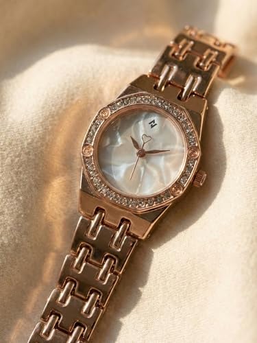 Image of AMERICANVIBER Rose Gold Women Watches | Girl Watch | Watch for Women | Diamond Studed | Premium Design | Trendy Fashionable | Under 499