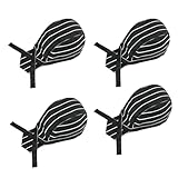 4 Stück Verstellbar Kochhut, Baumwolle Kochhüte, Unisex Kochmütze, Verstellbar Atmungsaktiv Mütze, Arbeitsmützen In Schwarz Für Restaurants, Hotels, Schulen, Küchen, Bars & Geschäfte, Schwarz Und Weiß