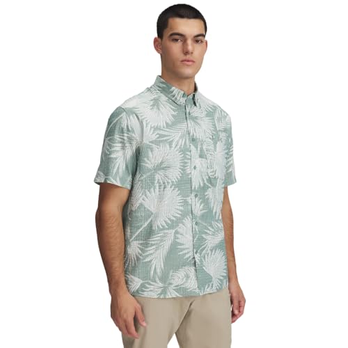Under Armour Maglietta a maniche corte da uomo Dockside, (348) verde silice / verde idro / verde silice, M