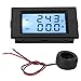 D69-2042 Dual Display Voltage Current Meter Voltmeter Ammeter with Current Transformer AC80-300V 0-50A 0-100A (Black)