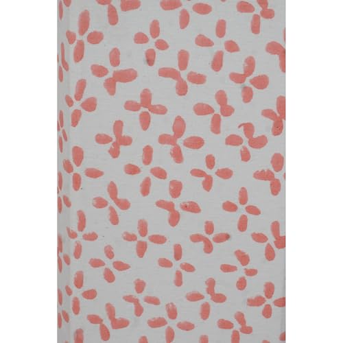 Image of Floral Hand Block Printed 3.3 Gallon Decorative Waste Basket - Eco-Friendly Cardboard Trash Can, Plastic-Free & Sustainable, Perfect for Christmas and Housewarming Gifts (1, Pink DOT)