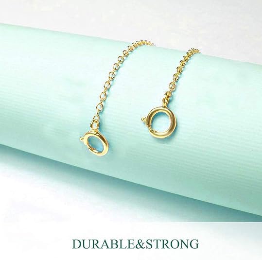 Image of 14K Gold Chain Extender for Women, Yellow Gold /White Gold /Rose Gold Adjustable Gold Necklace Anklet EXtension Chain, Available in 2 /3 /4 Inch