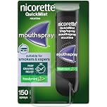 Nicorette QuickMist Mouthspray, Freshmint (1 x 150 Sprays) Smoking or Vaping Cessation Aid, designed to start reducing cravings in 30 seconds (Quit Smoking or Quit Vaping Aid)