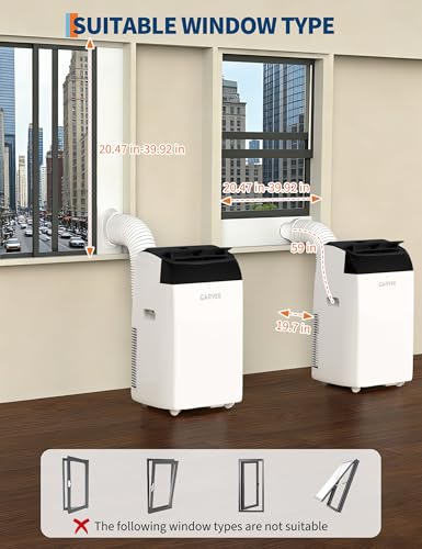 Image of Garvee 14000 BTU Portable Air Conditioner, 3-in-1 Indoor AC Unit with Cooling, Dehumidifier, Fan, 24-Hour Timer, Follow Me Function, Remote Control & Complete Window Kit - Cools Rooms Up to 750 Sq. Ft