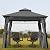 Canopy Gazebo 10 x 13 FT Double Vent Gazebo Tent UV Protection Outdoor Gazebo Canopy with Double Roof 4 Sidewalls Curtains Zippers for Patio Garden Backyard, Grey