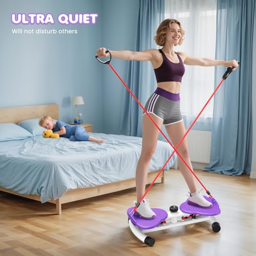 Brolteja Twist Board,Twist Waist Disc Board mit Kordelzug,Twist Fit Drehscheibe Tragkraft 150 kg,Stehendes Bauchübungsbrett,FüR Eine Schlankere Taille,Und Aerobic-Training Und Zur KöRperformung