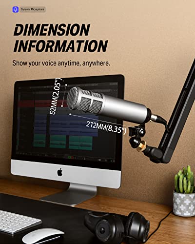 Donner Dynamisches Mikrofon Kit, Niere Gesangsmikrofon mit Low-Cut, mit Stativ, Schockhalterung, Windschutz, XLR-Kabel… - Image 7