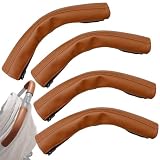 4 Stück Kinderwagen Griffbezug Kinderwagen Griffbezug Universal Pu-Leder SchutzhüLle Wasserdicht, Staubdicht, Einfach Zu Installieren, Passend FüR Die Meisten Kinderwagen (26 X 22 X 10.5 Cm)