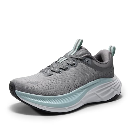 NORTIV 8 Women's Walking Shoes Cushion Comfortable ActiveBreeze Running Tennis Shoes Non-Slip Workout Gym Sports Athletic Breathable Fashion Sneakers,Size 7,Grey,SNWS248W