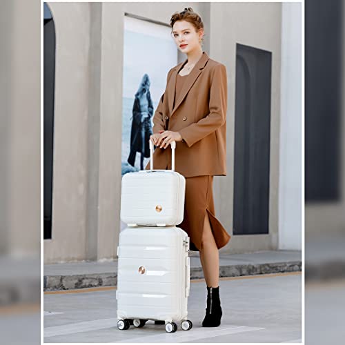 Somago SOMAGO-01 20 Inch Carry On Luggage And 14 Inch Mini Cosmetic Cases Travel Set Lightweight Polypropylene Suitcase thumb #7