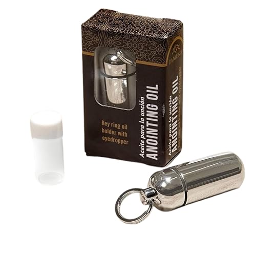 BROADMAN CHURCH SUPPLIES Anointing Oil Holder with Key Ring and Eyedropper - Silver