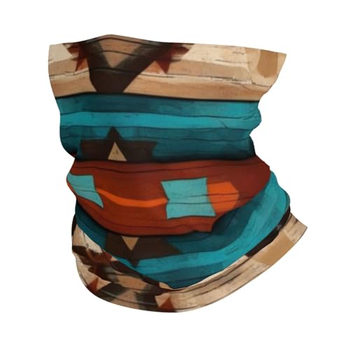 Southwestern Wood Pattern Neck Gaiter Face Mask Scarf Bandana Head Wrap Uv Protection Balaclava For Sports
