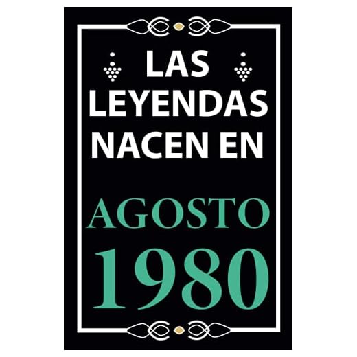 Las leyendas nacen en Agosto 1980: Regalo de cumpleaños perfecto para hombre y mujer de 41 años I Cita positiva , humor I Cuaderno , diario , libro de ... I Idea original para el 41 cumpleaños