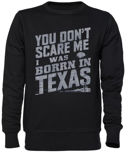 Sweat-shirt Texas noir unisexe en jersey confortable pour homme et femme