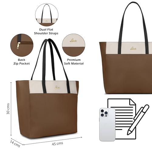 Image of Lavie Women's Eliana Colourblock Tote Bag for Women | Tote Handbag for Work | Ladies purse | Stylish Shoulder Bag | Gift for Women