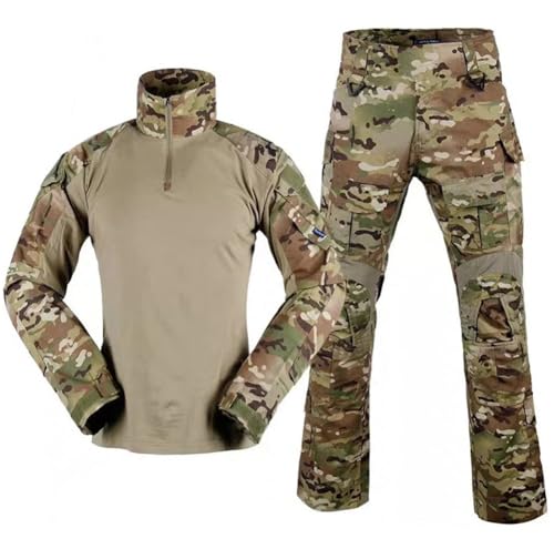 La mejor comparación de Ropa de Paintball los mejores 10. 49 Kosiehouse Hombres G3 Uniformes de Combate Trajes tácticos con Rodilleras y Coderas Conjuntos de ropa de tiro de caza (camuflaje, M)
