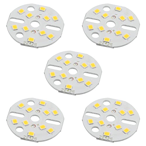 Image of Othmro 5Pcs 1.22in Dia LED Chip Bulb Super Bright High Power 15-17V 3000K 2835 Aluminum LED Bulb Surface Mounted Device Light Beads Floodlight for Camper Light Bulb Home Reading Light Marine Lamps
