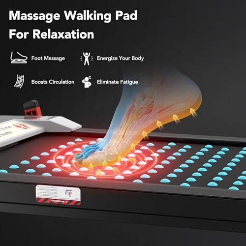 CITYSPORTS Incline Walking Pad Foot Massage,Under Desk Treadmill,Remote Control LED Display,2 in 1 Walking Treadmill for Home/Office,120KG Capacity - Image 4