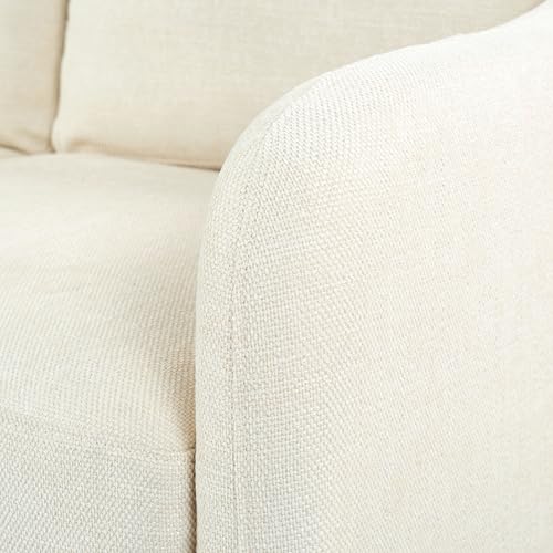 SAFAVIEH Couture Furniture Collection Edalynn Modern Cream 3-Seater Sofa - Image 6