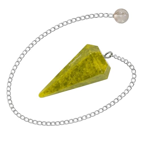 Image of Green Opal Pendulum Dowsing Tool - Natural Crystal Pendulum for Spiritual Guidance - Premium Dowser Pendulum for Accurate Divination and Energy Healing - Perfect for Energy Healing and Chakra Balancing - Handcrafted with Precision and Elegance