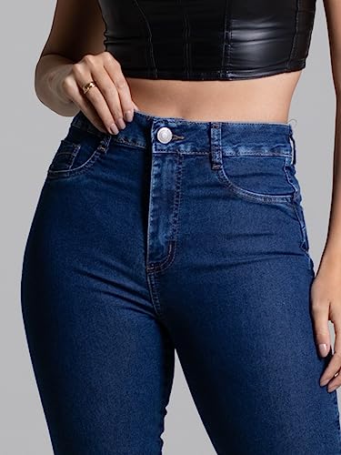 Calça Jeans Feminina Sawary Heart Empina Bumbum Com Lycra Elastano Ótimo Caimento (as2, waist, numer