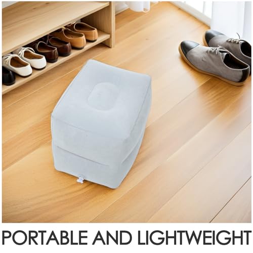 Reposapiés inflable Healeved de 2 capas compresible de terciopelo suave 4