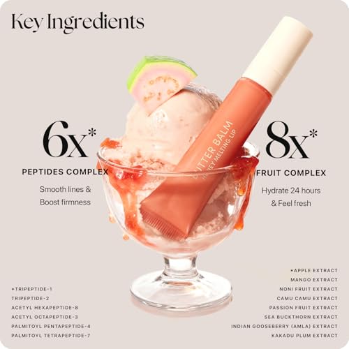 Image of Nature Republic Honey Melting Lip Butter Balm - Hydrating Tinted Balm with Peptides, for Sheer & Glossy, Smooth & Soft Lips (GUAVA SORBET)