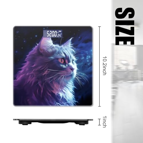 Báscula digital para peso corporal con pantalla retroiluminada miniatura 2