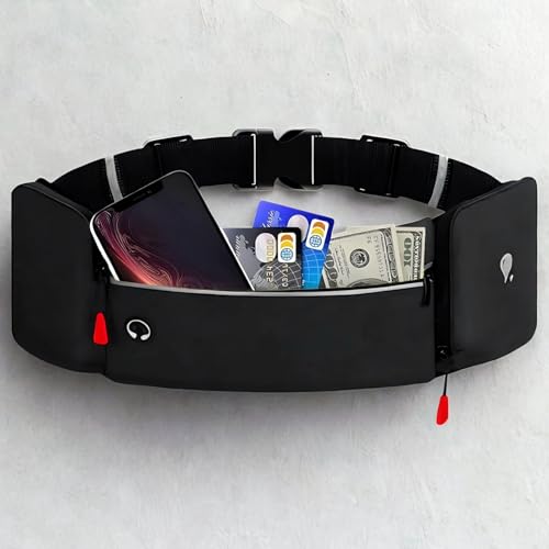 Cinturón de Correr para Mujeres y Hombres, Riñonera Portátil para Correr, Riñonera para Correr con Bolsa de Hidratación, Soporte y Tiras Reflectantes, para Running, Ideal para Maratón, Correr, Viaje - imagen 9