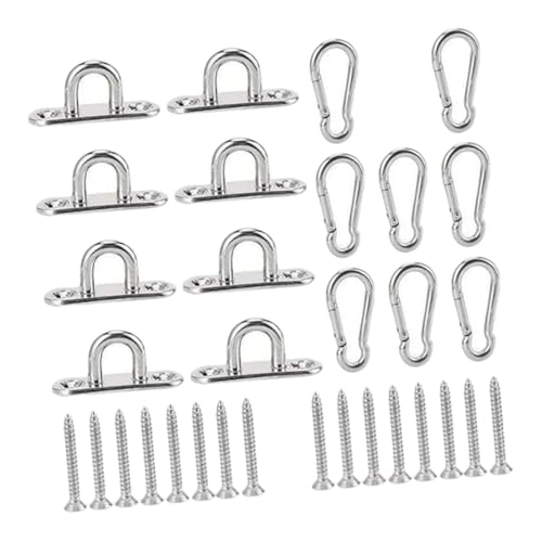 Ciieeo Sturdy U-shaped Hooks for Ceiling Heavy Duty Pad Eye Plate Boat and Yacht Hooks