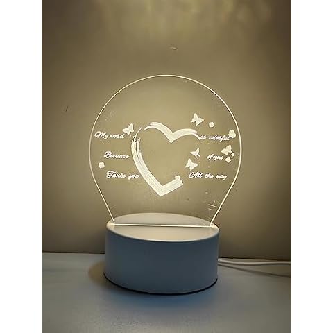 TIMETRACE Mothers Day Gifts from Daughter, Gifts for Mom from Daughter, Mom Birthday Gifts Night Light, Mom Gifts for Mother's Day,Christmas Acrylic Night Light Gifts for Mom Thanks Cover