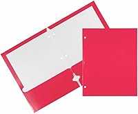 Vista 32 de Carpeta de presentación brillante JAM Paper, con dos bolsillos y tres perforaciones, Blanco