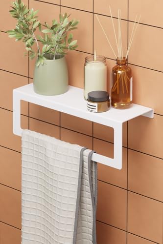 UNIDECO HOME Wall-Mounted Bathroom Shelf with Towel Rail â�