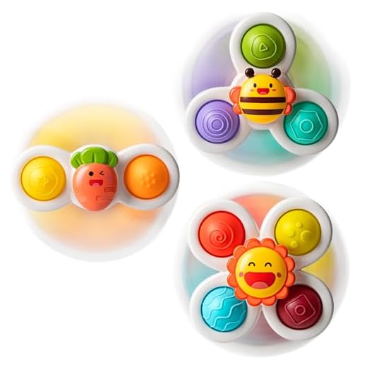 TOHIBEE Suction Cup Spinner Toys, Strong Suction Cup Bath Toys, Spinning Dimple Fidget Toy, Sensory Toys for Toddlers 1-3, Birthday for 1-3 Year Old Girl Boy