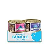 Blue Buffalo Wilderness High Protein Grain Free, Natural Kitten Pate Wet Cat Food, Chicken & Salmon 3-oz cans (48 Count - 24 of Each Flavor)