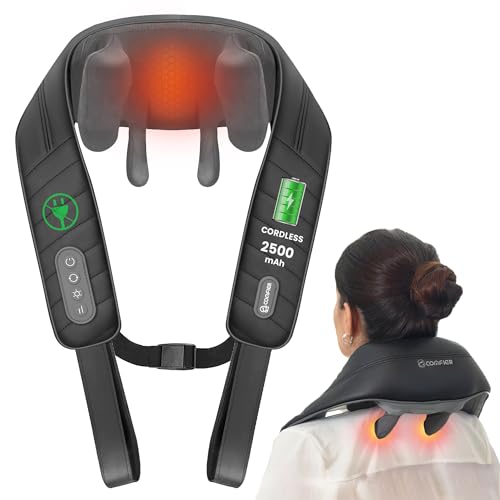 Comfier Masseur Cervical Shiatsu, 4D Massage Dos et Cou Épaules Avec Chauffage, Appareil De Massage...