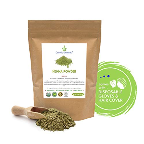 Cosmic Element USDA Organic Henna Powder 100% Pure & Unrefined, For Hair Dye/Color 4 Oz / 114 Grams/Introductory Price ! New Launch ! Limited Time !