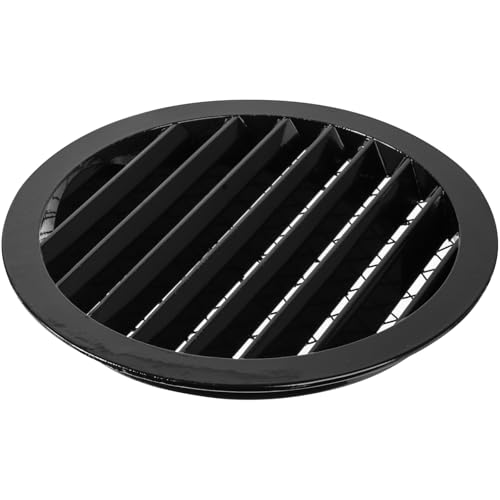 Image of Repa Market 8 Inch (Vent Opening Size) Heavy-Duty Black Aluminum Alloy Gable Vent - Air Vent Covers with Mesh Screen - Cold Air Intake, Register Vent Cover for HVAC - Outdoor Air Return Grille