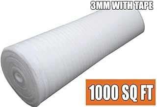 AMERIQUE 691322305432 3mm Flooring Underlayment Padding with Tape 3-in-1 Heavy Duty Foam, 1000