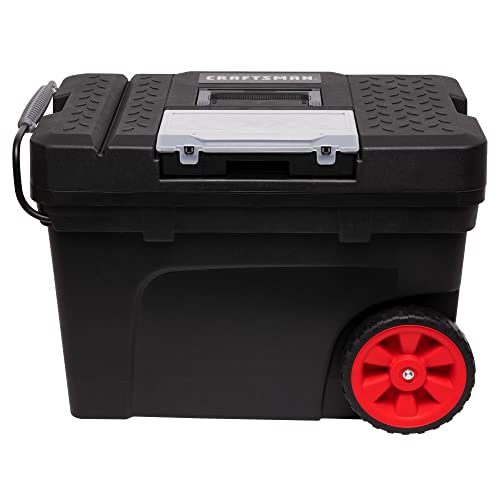 CRAFTSMAN Rolling Tool Box with Wheels, Includes Organizers and Trays, Heavy Duty Plastic, Lockable, 15.2 Inch (CMST33026) by CRAFTSMAN - Used condition - US$55.45
