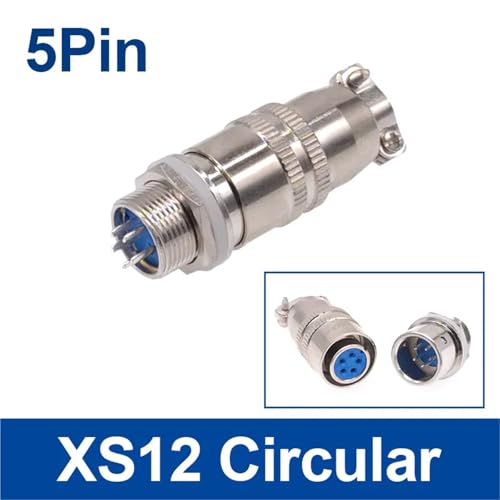 Connecteur d'aviation 12 mm pour sécuriser une alimentation 5 broches 3A - 2