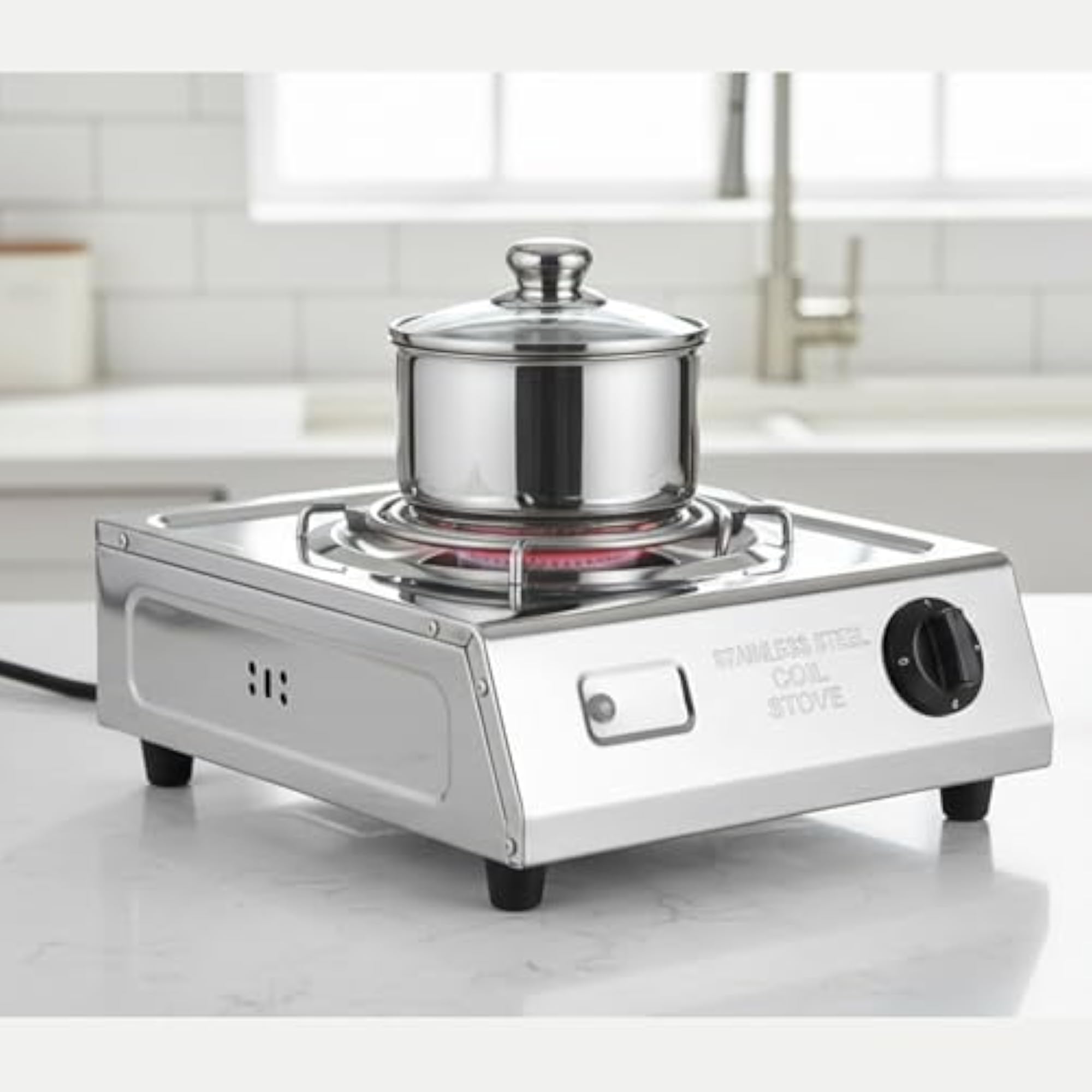 Jumbo 2000W Stainless Steel Electric Hot Plate, Heavy-Duty