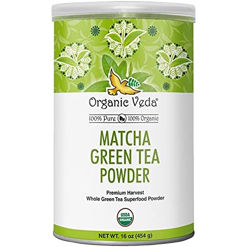 Organic Veda Matcha Green Tea Powder, Culinary Grade, USDA Certified Organic | Antioxidant Dense, 100% Pure Whole Fresh Green Tea Leaves | Face Mask, Beauty, Cooking, Baking & Latte Cover