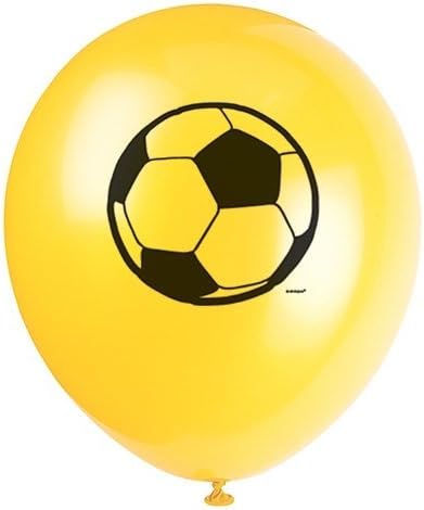 "Unique Party 27315 - 12"" Latex Football Balloons, Pack of 8", assorted colors - Image 4