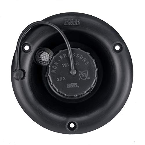 Image of RecPro RV Round Fresh Water Gravity Fill Hatch Inlet | RV Water Fill Hatch | Camper Water Inlet Hatch | Trailer Water Fill Hatch Inlet (Black, No Quick Fill)